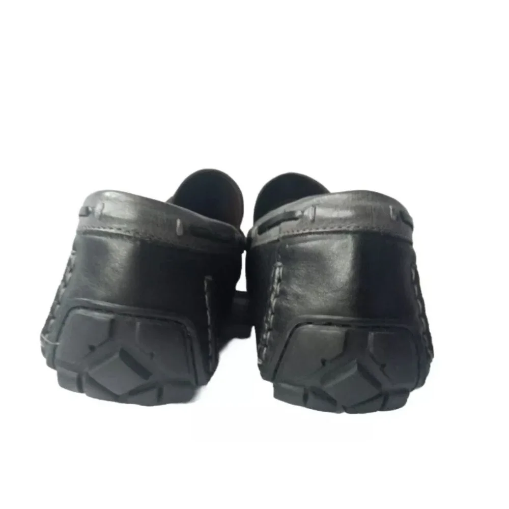Bacco Bucci Zagreb Black Leather Calfskin Loafer Shoes  Men's Size 13